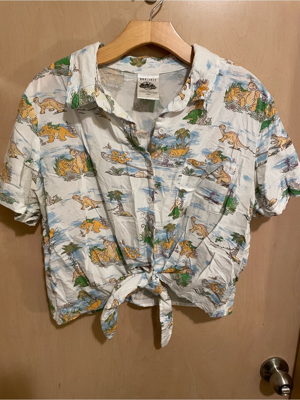 Vintage-Style Tie-Front Land Before Time Shirt